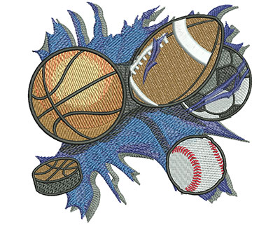 Embroidery Design: All Sports Lg 5.00w X 4.92h