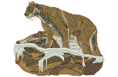 Embroidery Design: Mountain Lion Wildlife Lg 4.46w X 3.68h