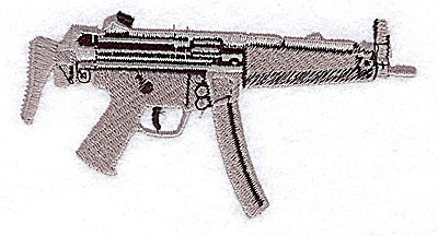 Embroidery Design: Machine gun 4.13w X 2.13h