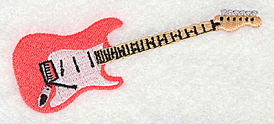 Embroidery Design: Guitar 3.44w X 1.50h