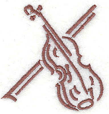 Embroidery Design: Violin with bow 2.00w X 2.06h