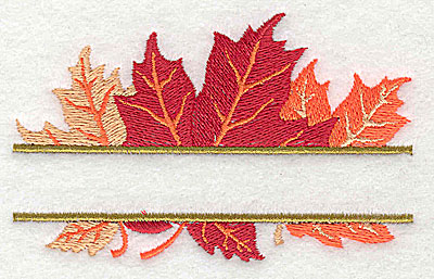 Embroidery Design: Maple Leaves split 3.94w X 2.44h