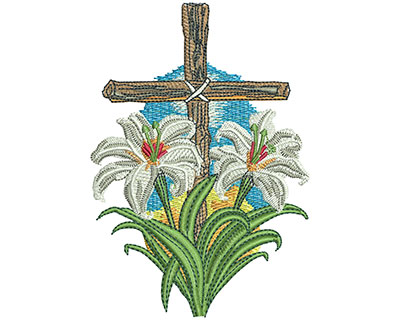 Embroidery Design: Lenten Lilies Lg 3.14w X 4.52h